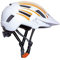 Urban Prime Energy Helmet, Casco Protettivo con Luci e Visiera per Bici, e-Bike e Monopattino Elettrico Unisex Adulto, Bianco e Arancione, M