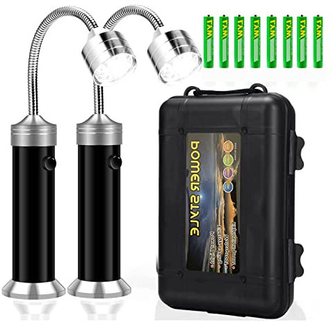 Grill Licht,2 Stück Grill Licht LED BBQ Lampe,Magnetische Grilllampe Outdoor BBQ Licht Set 360° Flexible Schwanenhals Verstellbare Lampe Beleuchtung Zubehör für Barbecue Picknick,Party,Werkstatt