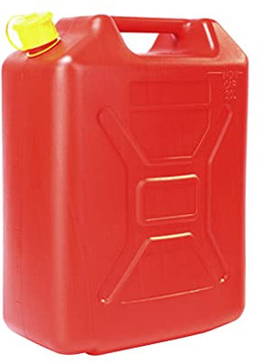 ihreesy Bidon de Carburant,fûts à Essence 20L Jerrican à Essence en Plastique Rouge Fûts de Stockage à Essence Portable Jerrycan à Essence Réservoir de Carburant