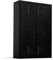 IDMarket - Wandschrank Ester, 2 Türen, Metall, Schwarz, Industriedesign