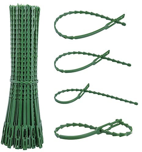Mesee 150 Stück Verstellbarer Pflanzenbinder, Flexible Twist Ties, Kabelbinder Pflanzen, Garten Drehbinder, Wiederverwendbar Mehrzweck Pflanzenbinder Befestigungsset für Garten, Pflanzen, Baumstützen