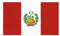 Stormflag Flagge Peru, 90 cm x 150 cm, Polyester, 90 g, 2 Metallösen, Doppelnaht mit Öse
