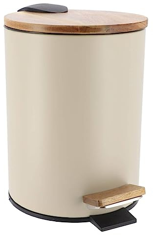 Tendance - Mülleimer aus Metall akazie fallbremse 2,5l - akazienbeige