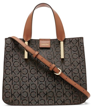 Calvin Klein Damen Audrey Mini Bag Crossbody, Braun/Khaki/Karamell