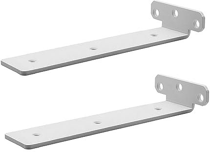 Melairy 2PC Addensato Bianco Mensole Mensole A Muro Mensole 25CM Metallo L Staffa Staffa Ad Angolo Retto Tavolo Supporto Staffa