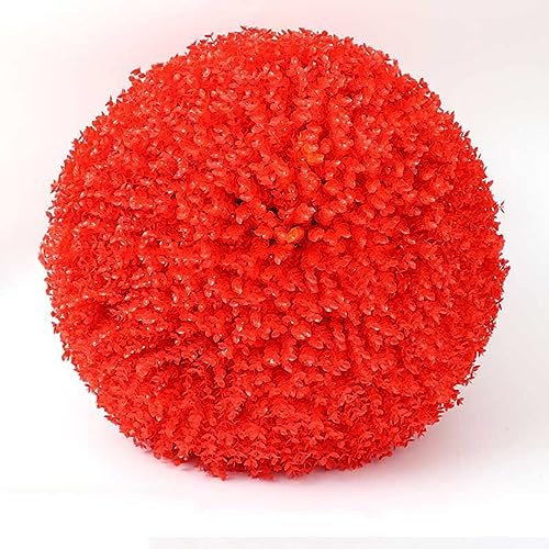 BISISO Künstliche Pflanzenkugeln, dekorative Kunstrasenkugeln, farbechte Kunststoff-Buchsbaumkugeln aus Kunststoff, geeignet für Hochzeiten, Innen- und Außendekorationen (40cm,C)