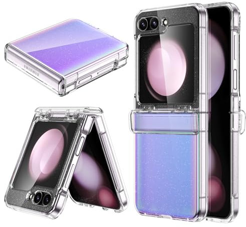 Doeshine für Samsung Z Flip 5 Handyhülle, hartes PC, ultradünn, [Scharnierschutz], stoßfest, rutschfest, vollständige Schutzhülle für Samsung Z Flip 5 Handyhülle (Schillernde)