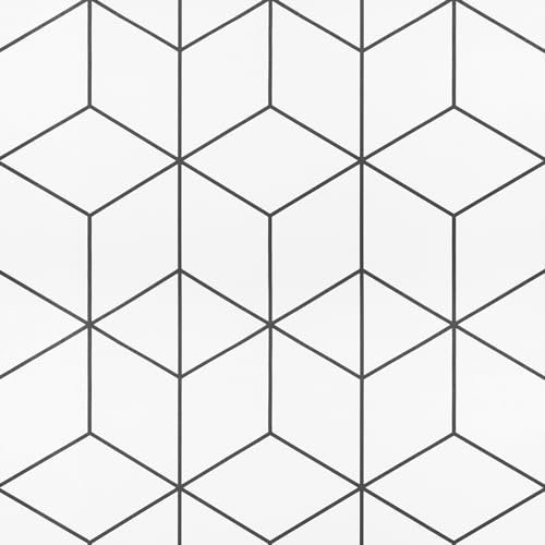 Timeet 44x300cm Self Adhesive Wallpaper White and Black Peel and Stick Wallpaper Geometric Sticky Back Vinyl Black Lines Geo Contact Paper Texture Wall Covering Waterproof Decorative Removable Film