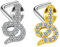 ABOOFAN 2 Pièces Goujon De Nez De Serpent Anneau De Nez Septum Piercing à La Lèvre Anneaux De Nez De Septum Pour Les Femmes Pince-nez Inde Manquer Européen Et Américain Acier Inoxydable