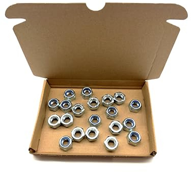 20 Pack of M12 Nyloc Nuts - Self locking with nylon inserts (Nylon Nuts) (M12)