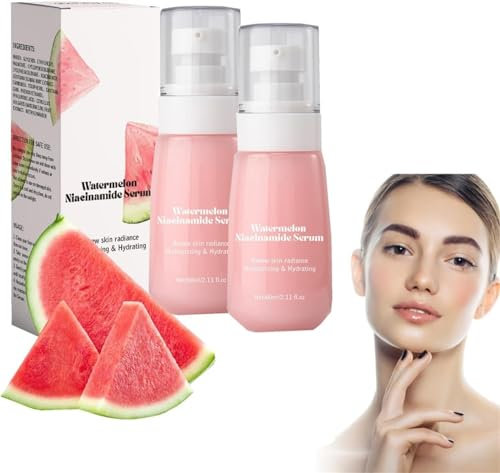 GeRRiT Wassermelonen-Niacinamid-Serum Wassermelonen-Glühtautropfen Wassermelonen-Feuchtigkeits- und Aufhellungsserum Leuchtendes Niacinamid-Serum verbessert Stumpfheit