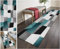 Teppich Läufer Flur rutschfest Küchenteppich Geometrisch Waschbar Meterware Schlafzimmer Korridor Teppichläufer Lang, Anpassbare Breit 40/50/60/70/ 80/90/ 100/110/120cm