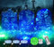 Maxee 3 Stück Halloween Glühendes Grabsteine Schaumstoff Dekoration Set, RIP Friedhof mit 1 grünen Fernbedienungslicht(8 Lichtmodi), 3 blauen Lichtern (3 Modi) für die Party zu Hause auf dem Rasen