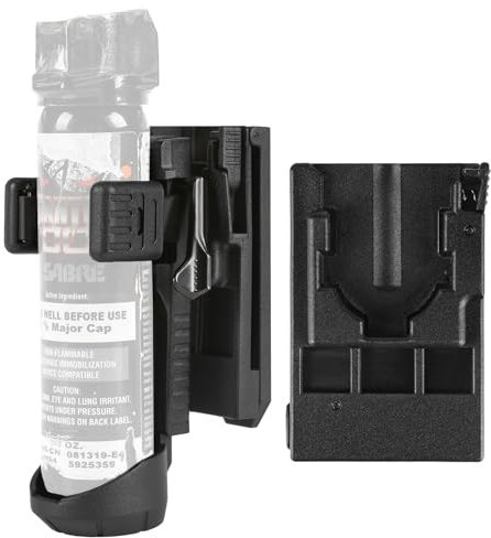 VOTAGOO Gear MK4-Holster mit Schnellentriegelung, OC/Mace Spray-Halter, Taktische Pfefferspray-Tragetasche für Einsatzgürtel und MOLLE-Weste, Polizeistrafverfolgungsbeamte Ausrüstung