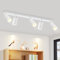 meoaow Deckenstrahler Weiß 5 Flammig Wohnzimmer Modern Deckenlampe Strahler GU10 Spots Schwenkbar Innen Metall Deckenleuchte Deckenspots für Flur Küche Schlafzimmer, Ohne Leuchtmittel