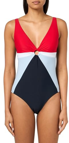 Tommy Hilfiger One Piece Keyhole Ring Detail Swimsuit Un Pezzo Donna