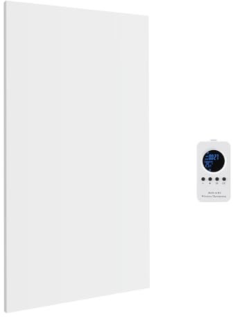 Hocosyme Infrarotheizung mit Thermostat 600 Watt, Infrarotheizung Wandmontage bis 120 Grad Celsius für 5-10㎡ - 1-3 Min auf Betriebstemperatur - TÜV- mit Fernbedienung BNF-WK-600W