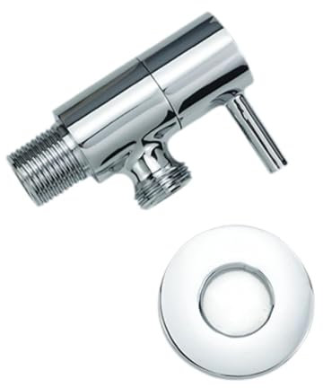 LOVIVER Robinet d'arrêt de pommeau de Douche à Usage Domestique Accessoires de Robinet d'eau Chaude et Froide Robinet d'arrêt de Toilette Facile à Installer, Style A