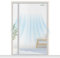 SCREEN DOOR Moustiquaire Porte Fenetre 200x220cm | Moustiquaire Réversible à Ouverture Gauche/Droite, Accès Facile, Protection contre les Insectes – Gris