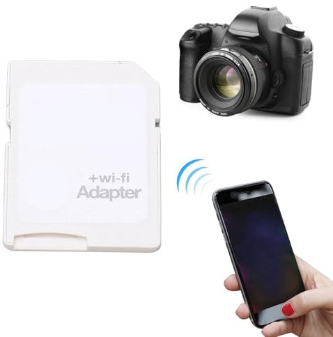 SD Card Reader, Wifi SD Card Adapter with Portable Design, Plug and Play, Up To 3 Devices, for Phone Tablet, Memory To Storage Card