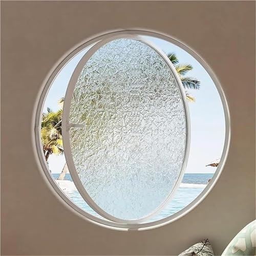 SAYEYBU Finestra Rotonda in Lega di Alluminio, Finestra per Casa in Vetro Temperato con Apertura A 360 Gradi, Finestra A Battente con Bilico Integrata, Elegante Oblò Rotondo,05,50cm