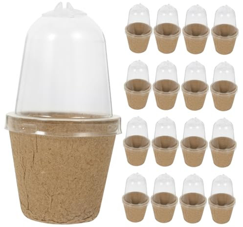 TOYANDONA 25Pièces Pots De Semis Papier Couvercles Pots De Fleurs pour Plantes Fournitures De Jardin Drainage Optimal Et Stockage Pratique