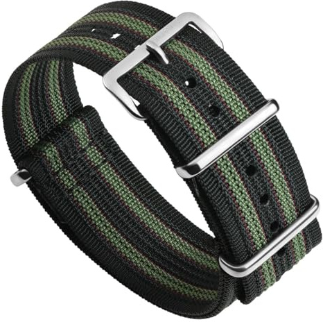 ZULUDIVER HydraRib Nylon-Uhrenarmband | Uhrenarmband im Militärstil aus Nylon, strapazierfähiges, geripptes Nylon, PFAS-frei, wasserdicht, OEKO-TEX-zertifiziert