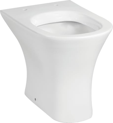 sanicomfort Stand-WC REKIA, Tiefspüler, mit Spülrand, Abgang waagrecht, Sanitärkeramik, weiß, ohne WC-Sitz