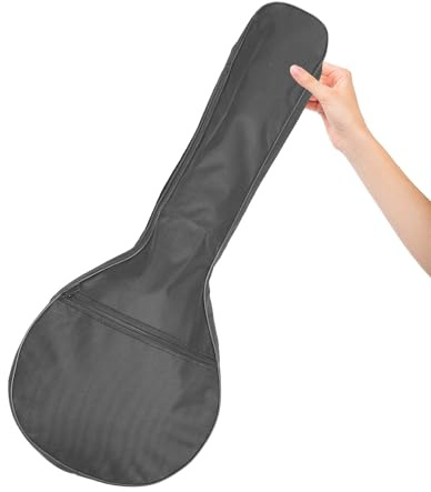Mandolinen Schultertasche aus Oxford Gewebe, Tragbar, Schwarz | Verschleißfestes Material mit Fächern, Leichtes Rucksackdesign, für Mandoline, Praktische Musikinstrumentetasche Unterwegs