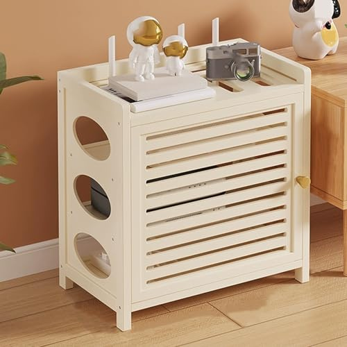 Router Verstecken Router Box aus Holz mit Kabelmanagement Lüftungslöchern Organizer für Schlafzimmer Flur Büro(40.5x28x20cm/16x11x8in)