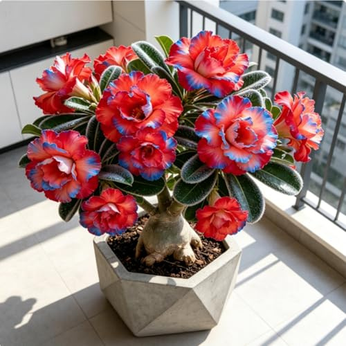 Rizoma de rosa del desierto — Resistente al frío y a la sequía — De crecimiento rápido — Ideal para principiantes-1 Rizoma-A