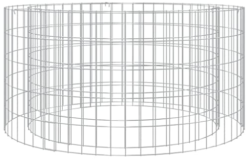 Generic Gabionen Feuerstelle, Runder Gabionenkorb aus Verzinktem Eisen zum Befüllen, Ohne Steine, Für Grillbereich, Garten, Terrasse, Pflanzring und Gartendeko (100 x 50 cm)