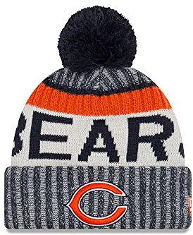 New Era NFL Sideline 2017 Bobble Mütze - Chicago Bears