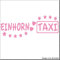 cartattoo4you® AK-01036 | Einhorn Taxi | K-Serie | Autoaufkleber Aufkleber Farbe rosa, in 24 Farben erhältlich, glänzend 20 x 8 cm