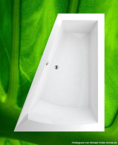 Badewanne 175x135 GALIA Rechts + Füße + Ablauf + Befestigung