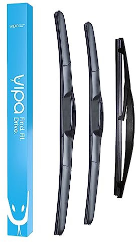 Vipa Car Parts Premium Wiper Blade Set | fits: SUZUKI VITARA SUV (Feb 2015 Onwards) | All-Weather Performance | Durable, Streak-Free Windshield Wipers | Easy Installation