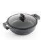 METALTEX XPERT-Cacerola Baja Aluminio Fundido, 28 cm, Antiadherente ILAG 3 Capas, Full Induction válido para Todo Tipo de cocinas, 50 W, 5.3 litros, Negro