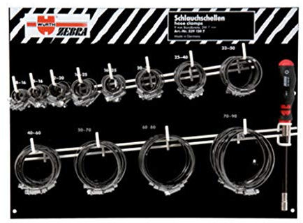 Wurth Zebra 05391207 Lot de 120 colliers de serrage