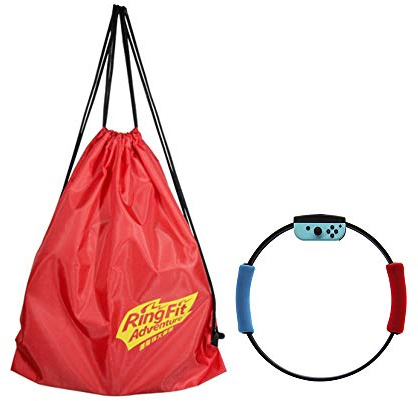 Hosoncovy Faltbare weiche Tragetasche Staubdichte Aufbewahrungstasche Reisetasche Ring Con Case für Nintendo Switch Ring Fit Adventure Spielzubehör (Rot)