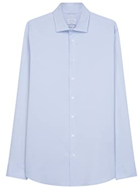 Seidensticker Herren Business-Hemd - Extra Slim Fit - Bügelfrei - Kent-Kragen - Langarm - Baumwollmischung, Hellblau, 41 EU