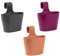ENGELLAND 3 x Blumentopf zum Auf-Hängen, Geländertopf, Anthrazit, Rotbraun, Lila, Hängetopf, Balkon-Kasten, oval, Übertopf, Pflanzkasten, mit Wasserspeicher/Wasserauffangschale, 2,8 Liter