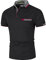 GNRSPTY Herren Poloshirts Kurzarm Baumwolle Polo Shirts Männer Slim Fit Polohemd Golf Farbe Nähen T-Shirt S-XXL,Schwarz 1,L