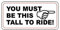 Kexle Metallschild mit Aufschrift You Must Be This Tall to Ride, 20,3 x 30,5 cm, Wanddekoration