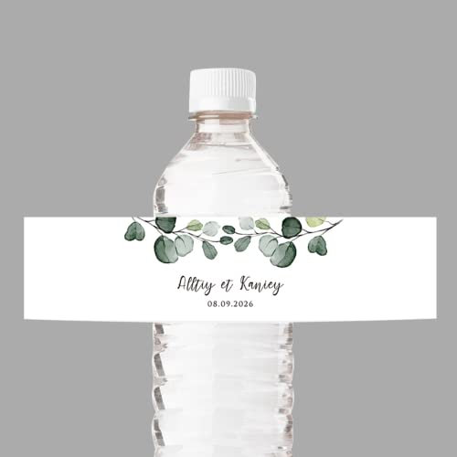 30 Etiquetas Impermeables Para Botellas De Agua Personalizadas Día De La Ducha Del Bebé Decoración De La Boda Pegatinas Señales, Decoración De La Botella De Agua De La Fiesta (D)