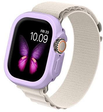 RhinoShield Bumper Case kompatibel mit Apple Watch Ultra 3 / Ultra 2 / Ultra [49 mm] | CrashGuard NX - Stoßdämpfende Schutzhülle im schlanken Design, rutschfest - Violet