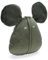 Designed by Lotte Mouse Adio, Dog Toy, Velvet, Green, 20 x 18.5 x 7