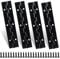 6 Inch Continuous Piano Hinge Heavy Duty,4pcs Stainless Steel Hinge with Holes, 0.04 Thickness Folding Cabinet Butt Hinge for Boats Cabinets Storage Box,Screw Included（Black