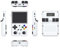 MOLVUS Consola de Juegos portátil RG353V de 3,5 Pulgadas, 16G + 64G, 15000 Juegos incorporados, niños Adultos (Blanco)