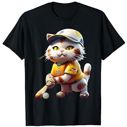 Fantasy Süße Katze Softball Uniform T-Shirt