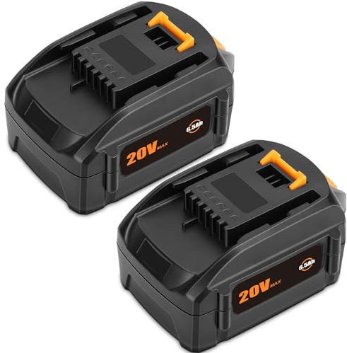 SKYON Batteria di ricambio da 20 V 6,5 Ah WA3578-2 per batteria da 20 V 5,0 Ah WA3571 4,0 Ah WA3578 WA3012 compatibile con Worx Power Share 20 V WG163 WG261 WG170 WG545 WX176L WG320 Cordless Power